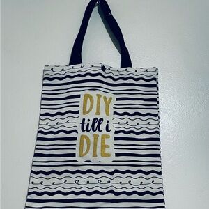 Hand Crafted Black and Gold Tote Bag